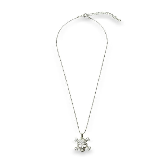 Rhinestone Skull Necklace