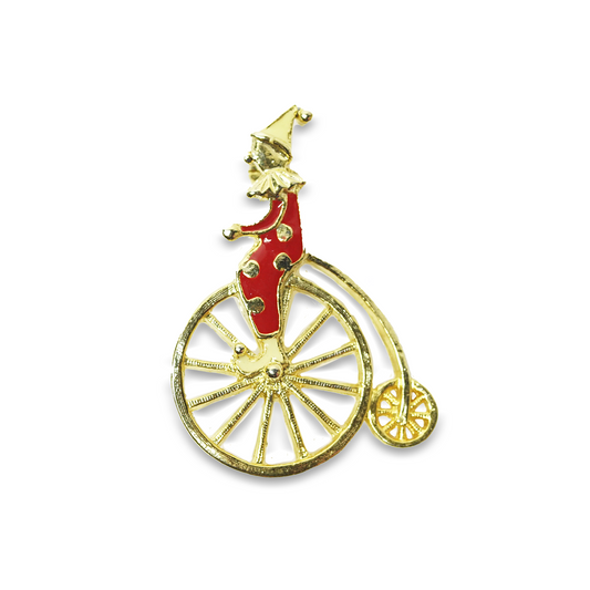 Unicycle Clown Pin