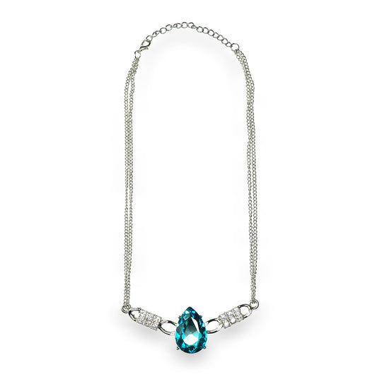 Blue Rhinestone Necklace