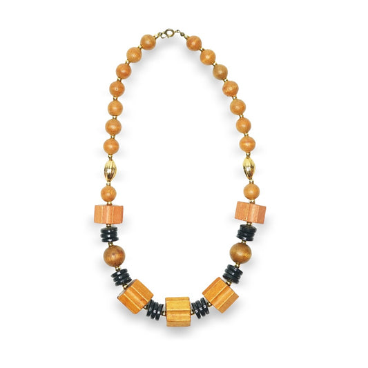 Geometric Wood Necklace