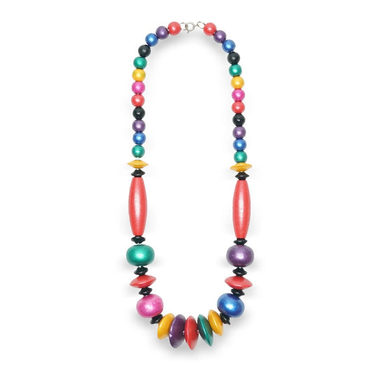 Rainbow Wood Necklace