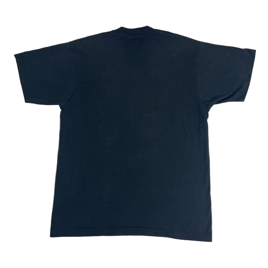 Black t-shirt on a white background