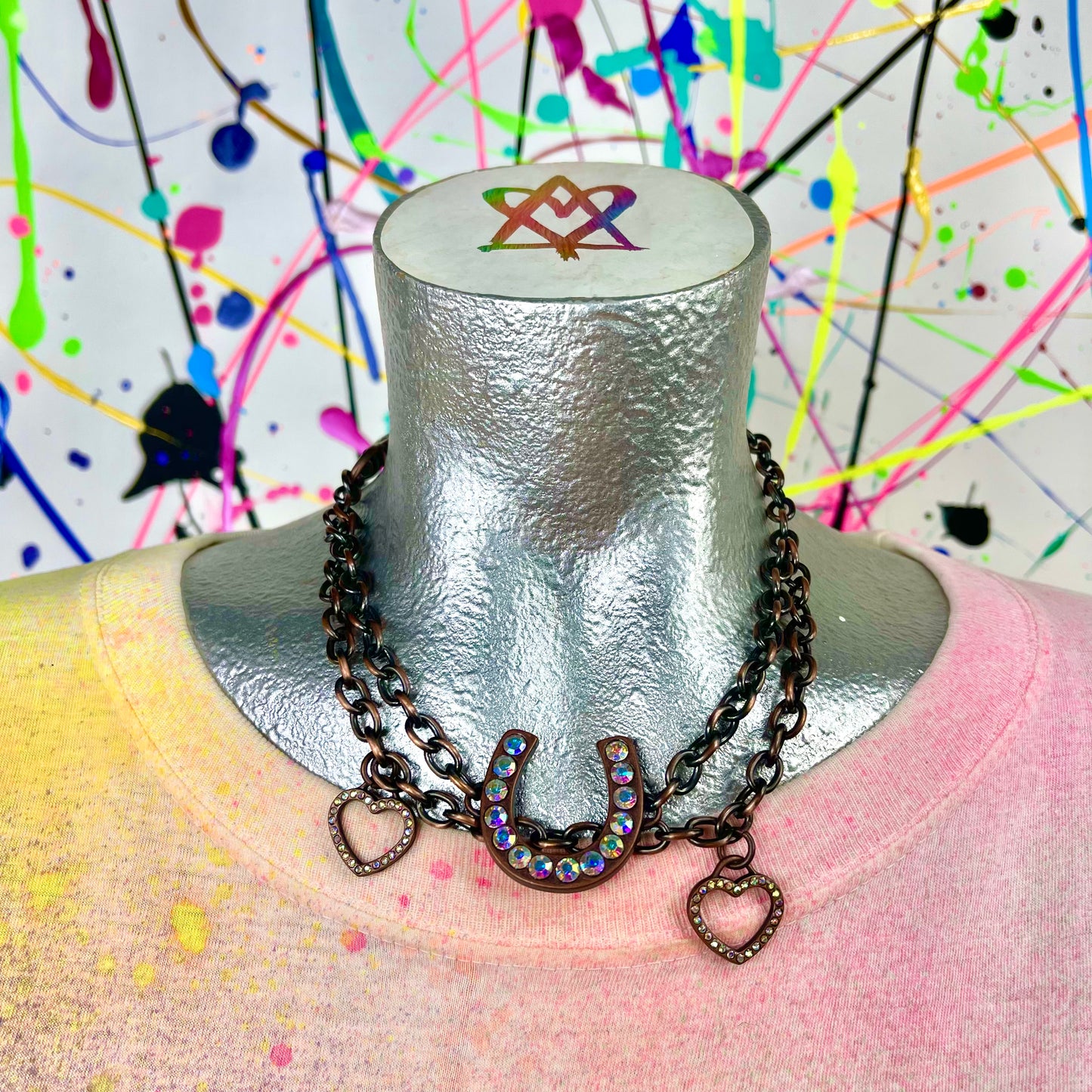 Heart and Horseshoe Necklace
