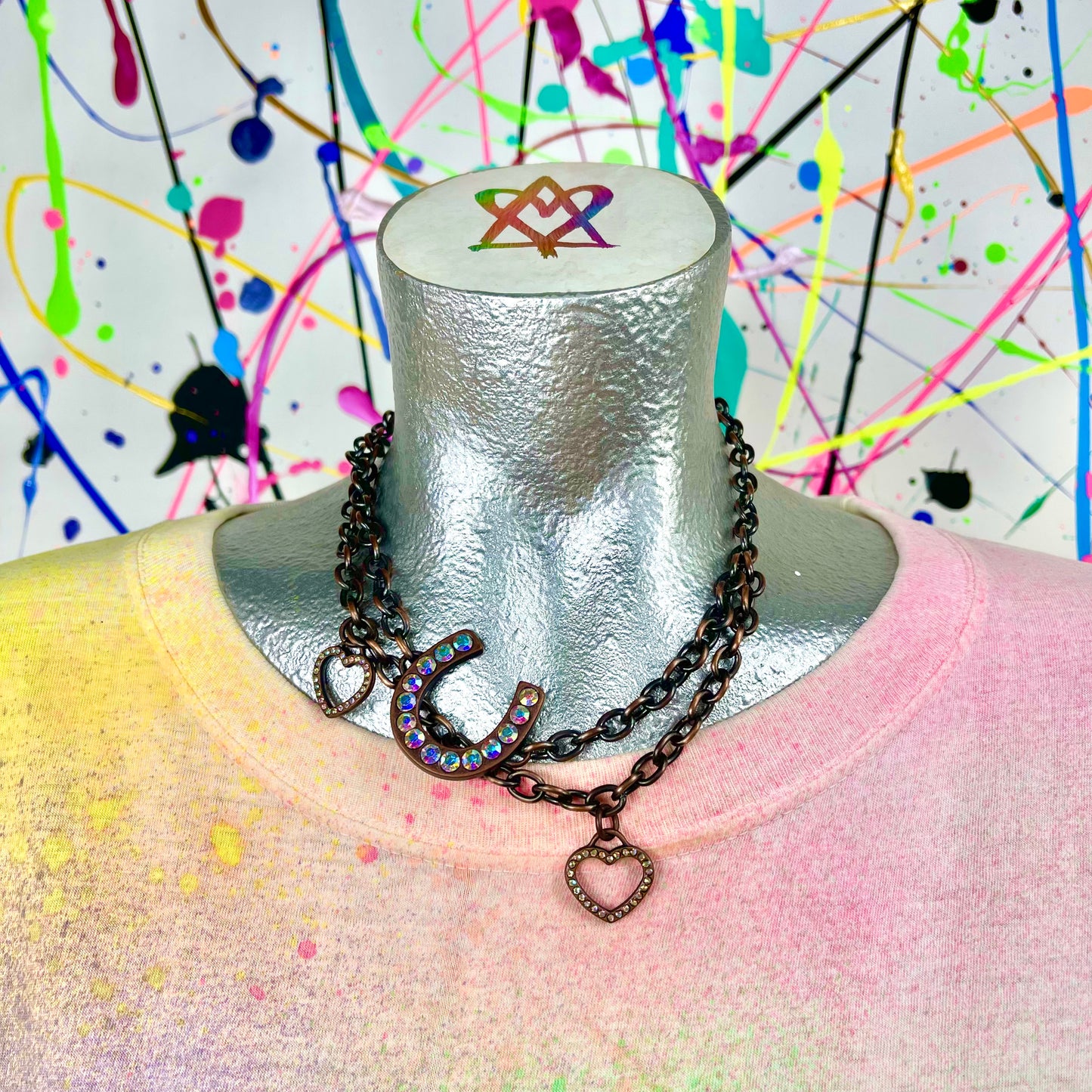 Heart and Horseshoe Necklace