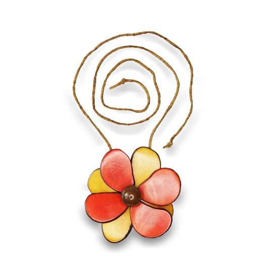 Red Tagua Nut Necklace