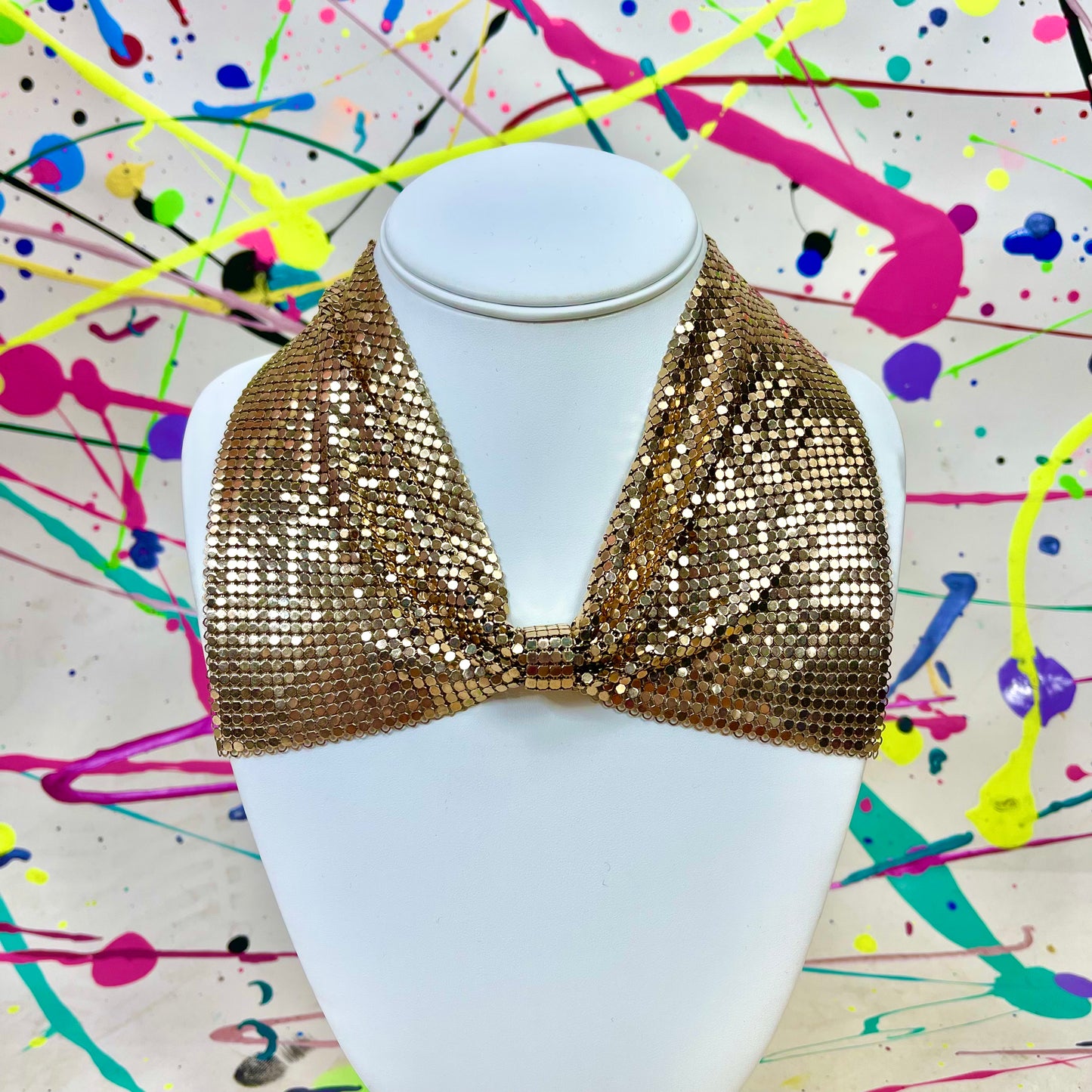 Vintage Gold Bow Necklace