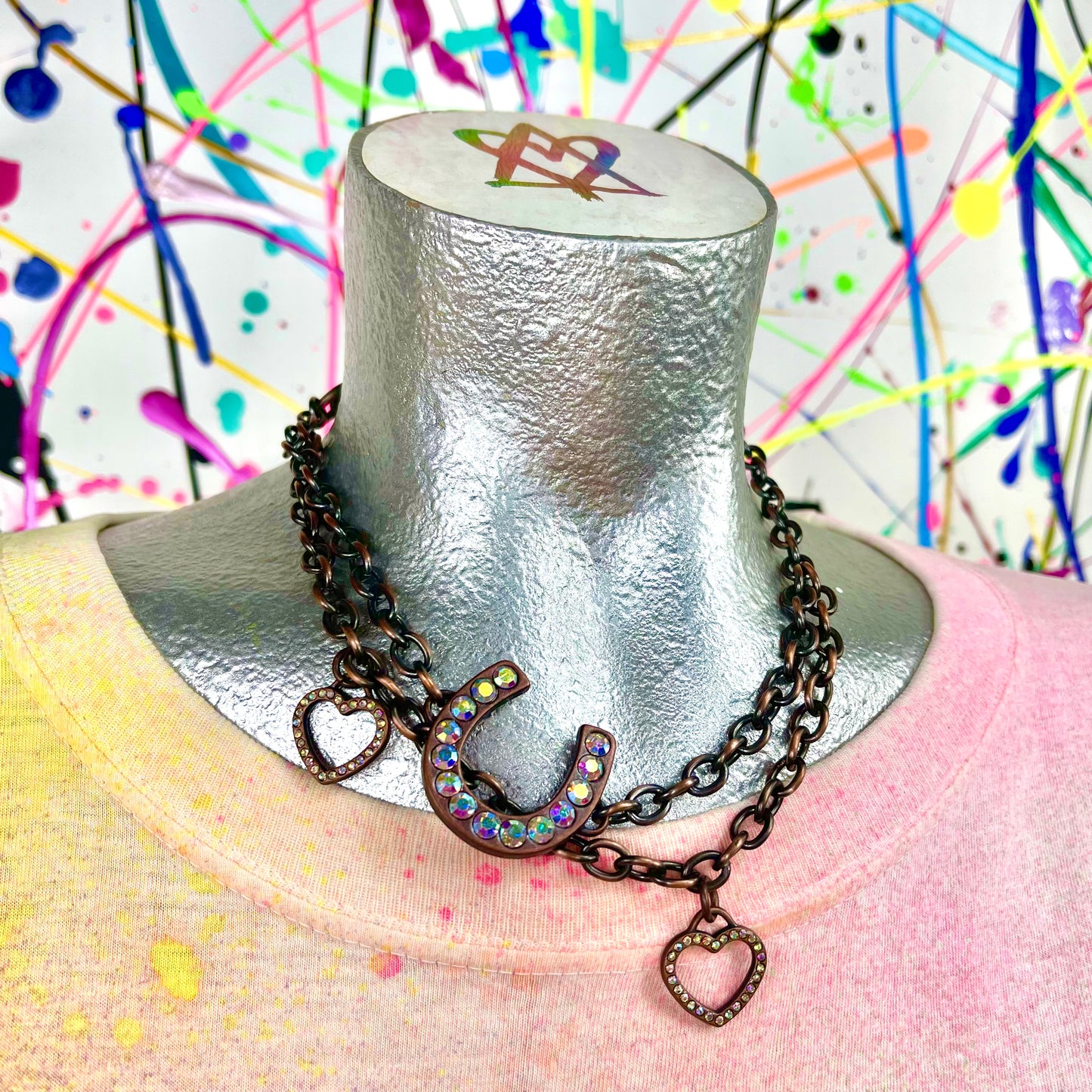Heart and Horseshoe Necklace