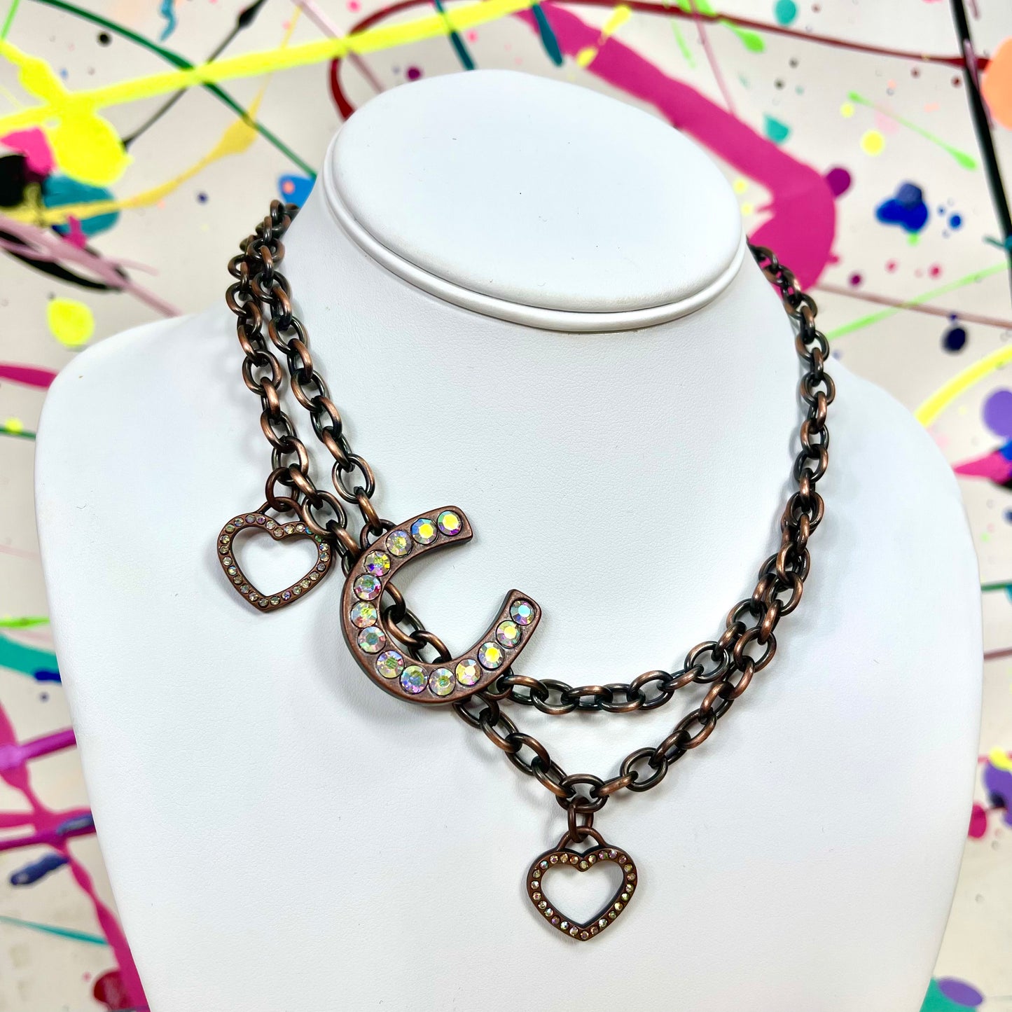 Heart and Horseshoe Necklace