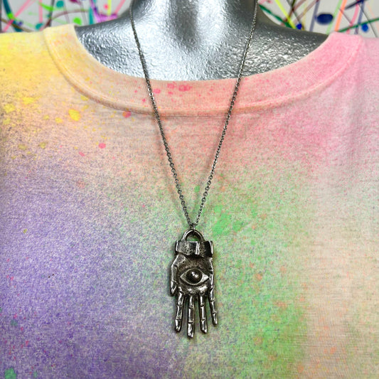 Eye and Hand Necklace