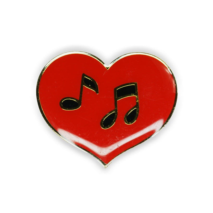 Vintage Music Heart Pin