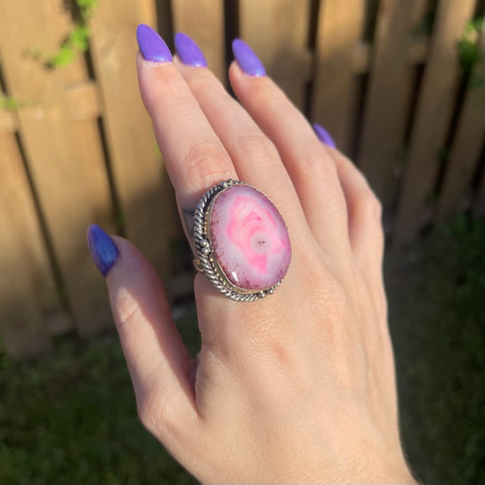 Pink Agate Ring