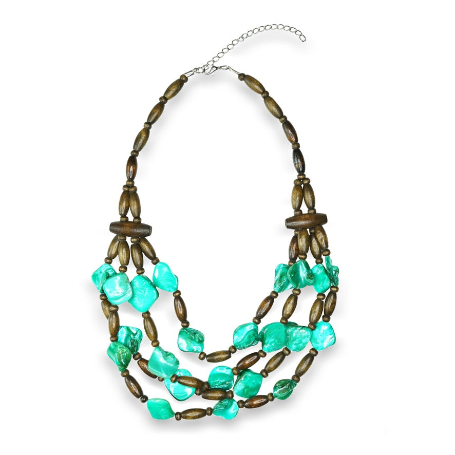 Layered Wood Necklace