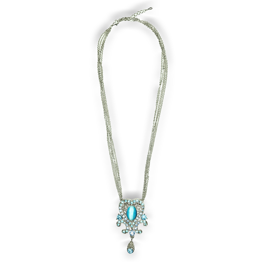 Blue Rhinestone Heart