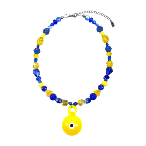 Yellow Evil Eye Necklace