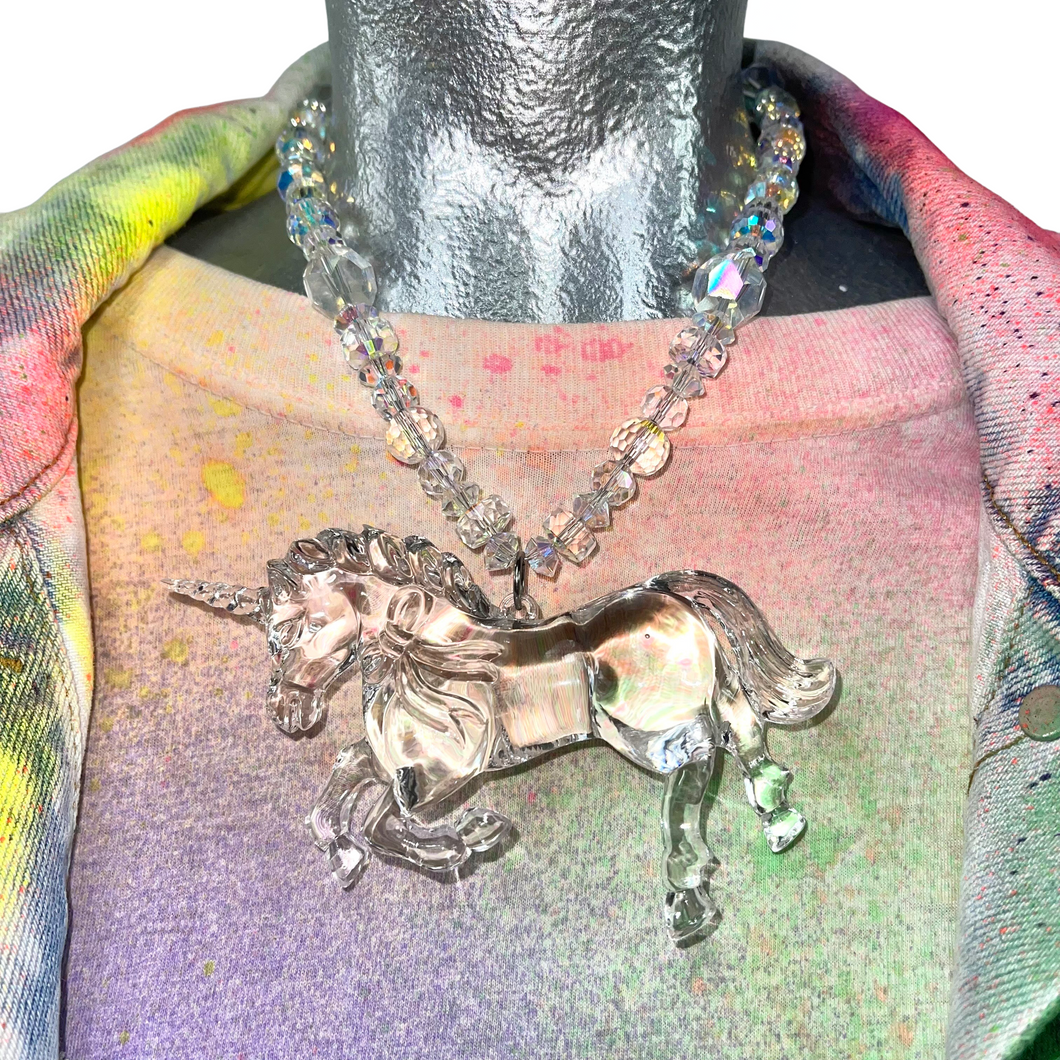 Iridescent Unicorn Necklace