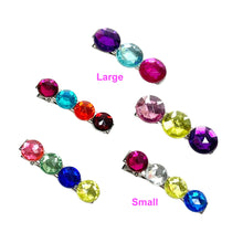 Load image into Gallery viewer, Rhinestone Hair Clips Rainbow