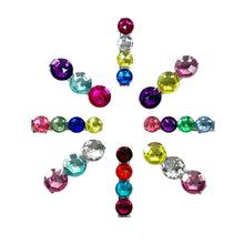 Load image into Gallery viewer, Rhinestone Hair Clips Rainbow