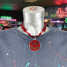 Load image into Gallery viewer, Red Smiley Necklace