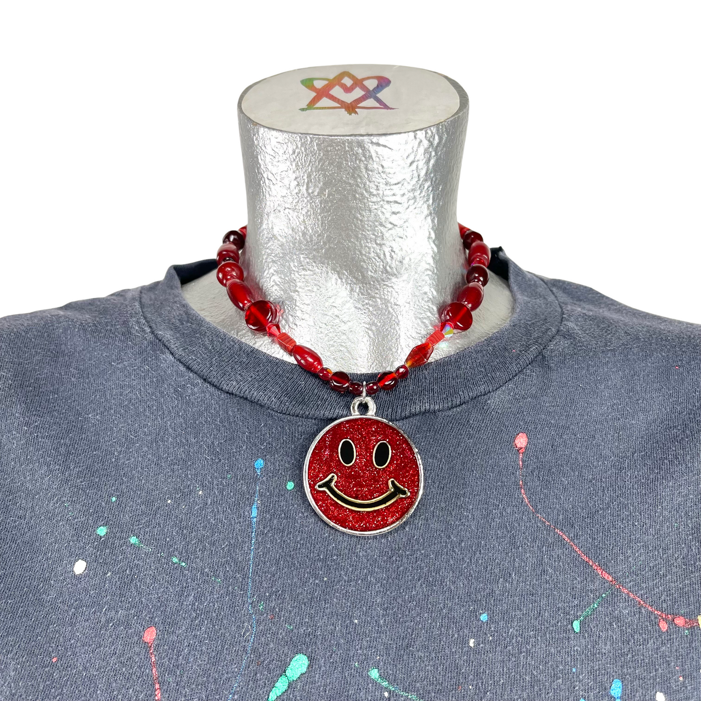 Red Smiley Necklace