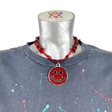 Load image into Gallery viewer, Red Smiley Necklace